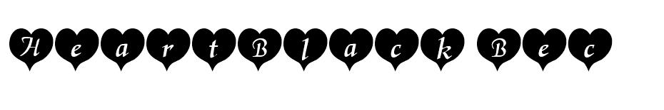 HeartBlack Becker font